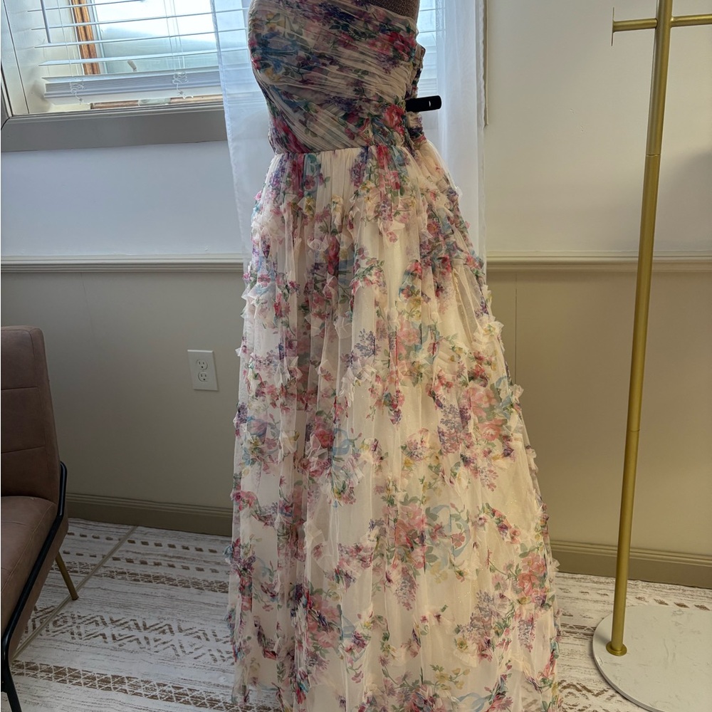 Alyce Paris Elegant White Gown Strapless Corset Top - Picture 4 of 10